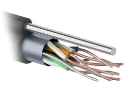 Кабель витая пара PROconnect FTP 4PR 24AWG, CAT5e, наружный (OUTDOOR) + ТРОС*1 (бухта 305 м) Фото
