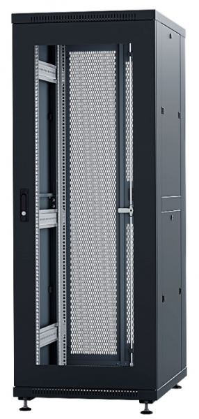 ТЕЛКОМ ТС-42.6.8-С2П.9005М Шкаф напольный 42U  600x800x1987мм (ШхГхВ) телекоммуникационный 19
