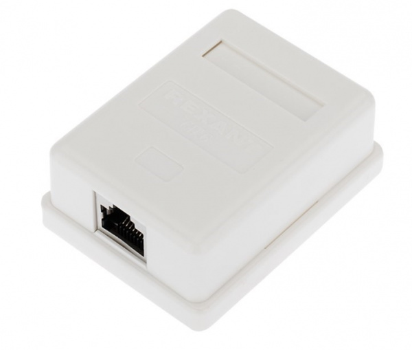Рoзетка компьютерная внешняя, 1-порт RJ-45 (8P8C), FTP экранированная, категория 6, REXANT Фото Рoзетка компьютерная внешняя, 1-порт RJ-45 (8P8C), FTP экранированная, категория 6, REXANT Фото