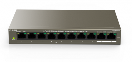 F1110P-8-102W Неуправляемый PoE коммутатор с 8 портами PoE и 2 Гигабитными портами Фото F1110P-8-102W Неуправляемый PoE коммутатор с 8 портами PoE и 2 Гигабитными портами Фото