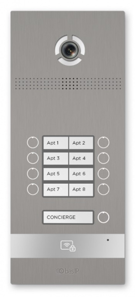 BI-08FB SILVER Вызывная панель на 8 абонентов Фото BI-08FB SILVER Вызывная панель на 8 абонентов Фото