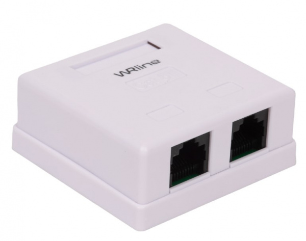 WR-WS-8P8C-C5E-2 Розетка компьютерная RJ-45, категория 5e, неэкранированная, двойная, внешняя Фото WR-WS-8P8C-C5E-2 Розетка компьютерная RJ-45, категория 5e, неэкранированная, двойная, внешняя Фото