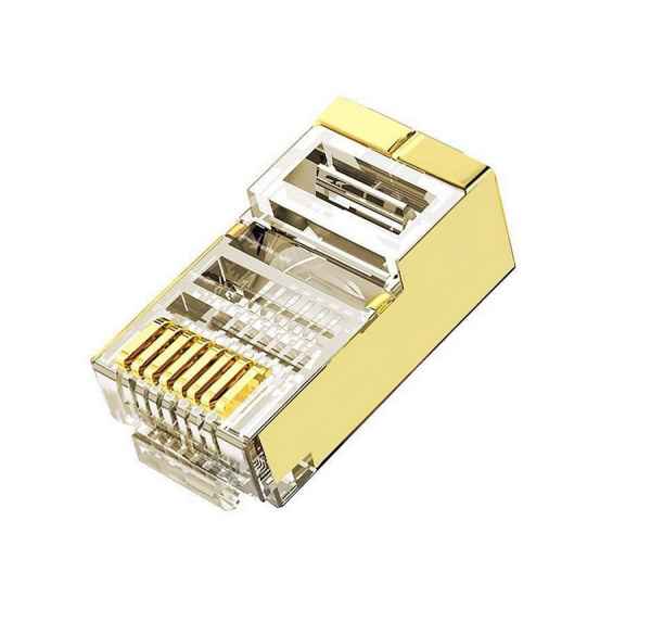 Джек RJ-45 (золотой) 8P8C кат 5е. Unibrave Фото