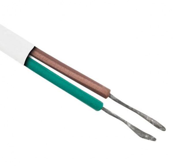 Шнур сетевой, вилка плоская без розетки, кабель 2x0.5 мм², длина 1,5 метра, белый REXANT Фото