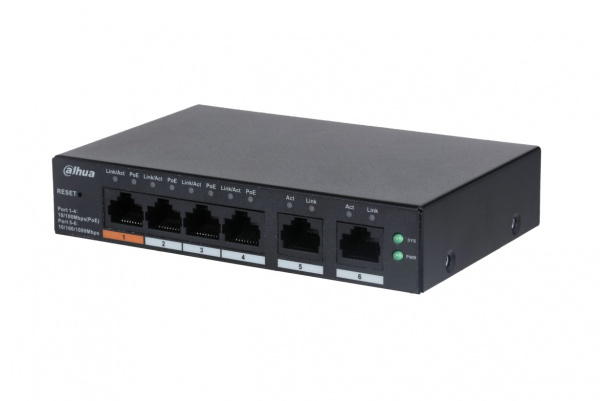 DH-CS4006-4ET-60 4-портовый PoE коммутатор с функцией облачного управления Фото