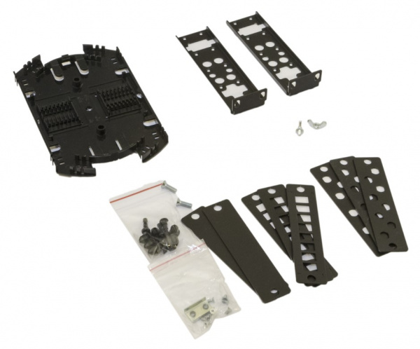 Hyperline FO-19V-1U-3xSLT-W130H30-24UN-BK Бокс оптический универсальный 19