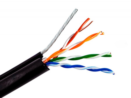 Кабель Optimus U5e-4x2x0.5 Cu (OUT) c тросом 1м Фото