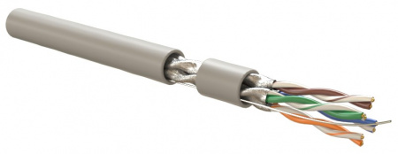 Кабель витая пара Hyperline Cat6А U/FTP, UFTP4R-C6A-S23-IN-LSLTX-GY-305, (305 м)  Фото
