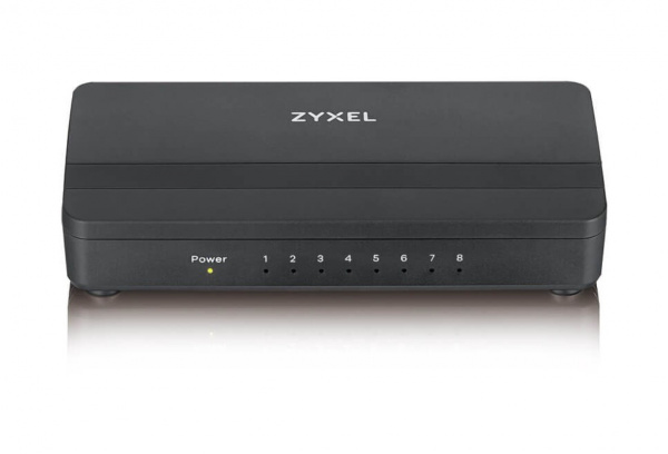 Коммутатор Zyxel GS-108S v2, 8 портов 1000 Мбит/с, настольный, c приоритетными портами Фото