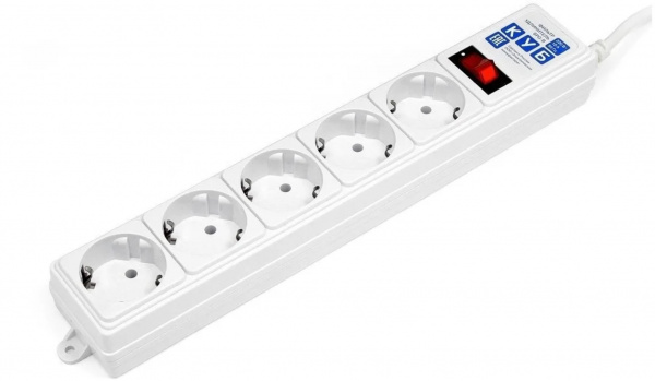 Фильтр-удл. PC 1,9м 5р, белый 10А/2,2кВт Фото Фильтр-удл. PC 1,9м 5р, белый 10А/2,2кВт Фото