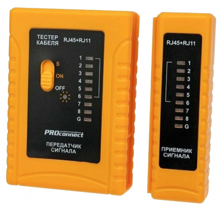 Тестер кабеля RJ-45+RJ-11 468 PROconnect Фото