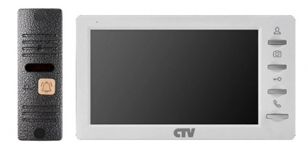 Комплект видеодомофона CTV-DP1701 S W (белый) Фото