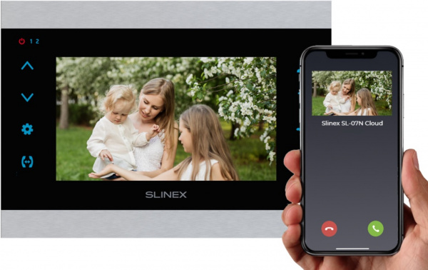 SL-07N Cloud (Silver+Black) Монитор домофона ветной Фото