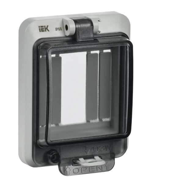 Крышка защитная для выреза в шкафу пластик 3 модуля IP66 IEK Фото