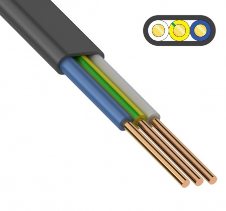 Кабель силовой медный ВВГ-Пнг(А)-LS 3x1,5 мм² 100 м, ГОСТ 31996-2012, ТУ 16.К71-310-2001 Фото