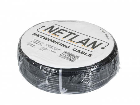 Кабель  NETLAN F/UTP 4 пары, Кат.5e (Класс D), 100МГц, одножильный, BC (чистая медь), внешний, PE до Фото