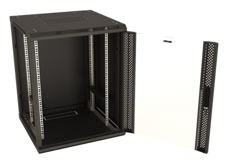 Hyperline TWB-1266-GP-RAL9004 Шкаф настенный 19-дюймовый (19