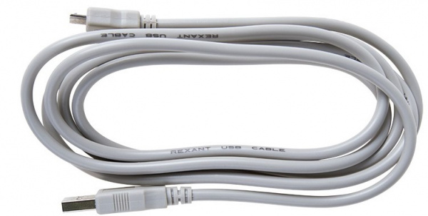Кабель USB (шт. USB A - гн. USB A) 1.8 метра, серый REXANT Фото