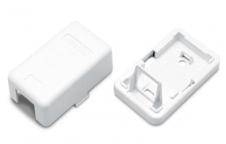 Hyperline SBB3-1-WH Корпус настенной розетки для установки 1-ой вставки типа Keystone Jack, белый Фото