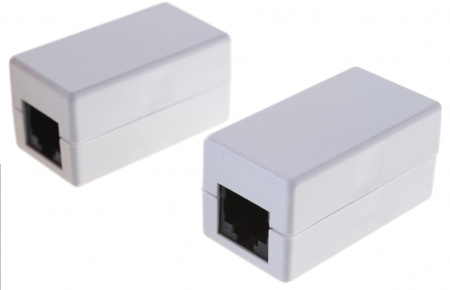 Кабельный соединитель NETLAN RJ45-RJ45 (8P8C), Кат.5e (Класс D), 100МГц, неэкранированный, белый, уп Фото