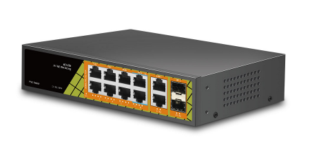 TSn-8FP12F2S2 Коммутатор 8x1000Мбит/с PoE порта +2 порта 1000Мбит/с Uplink + 2 порта SFP Фото