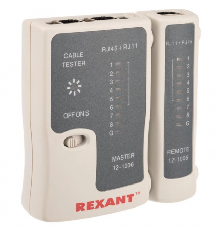 Тестер кабеля RJ-45+RJ-11 468 REXANT Фото