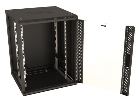 Hyperline TWB-FC-1266-GP-RAL9004 Шкаф настенный 19-дюймовый (19