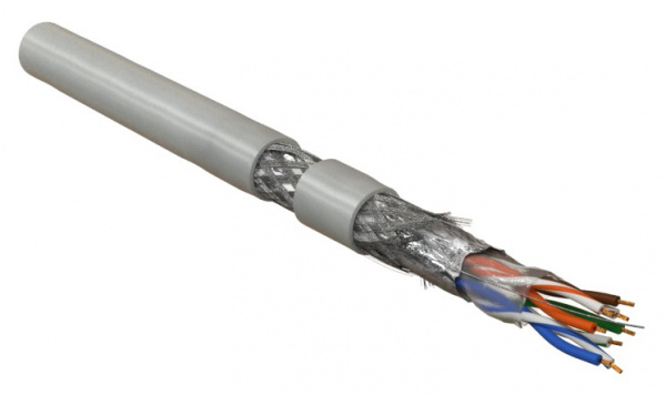Кабель витая пара Hyperline Cat5e SF/UTP, SFUTP4-C5E-P26-IN-LSZH-GY-305, (305 м) экранированная Фото Кабель витая пара Hyperline Cat5e SF/UTP, SFUTP4-C5E-P26-IN-LSZH-GY-305, (305 м) экранированная Фото