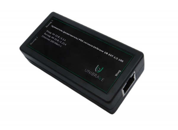 UB-EXT-1/2-100 Удлинитель (разветвитель) POE-сигнала Unibrave Фото UB-EXT-1/2-100 Удлинитель (разветвитель) POE-сигнала Unibrave Фото