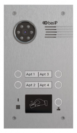 BA-04BD SILVER Вызывная панель на 4 абонента Фото