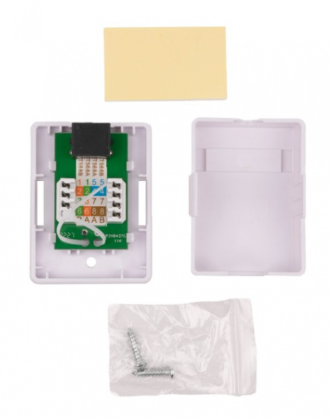WR-WS-8P8C-C5E-1 Розетка компьютерная RJ-45, категория 5e, неэкранированная, одинарная, внешняя Фото WR-WS-8P8C-C5E-1 Розетка компьютерная RJ-45, категория 5e, неэкранированная, одинарная, внешняя Фото