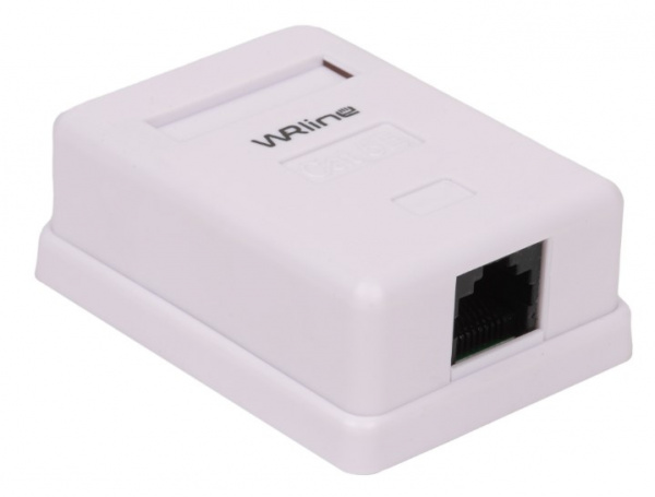 WR-WS-8P8C-C5E-1 Розетка компьютерная RJ-45, категория 5e, неэкранированная, одинарная, внешняя Фото WR-WS-8P8C-C5E-1 Розетка компьютерная RJ-45, категория 5e, неэкранированная, одинарная, внешняя Фото
