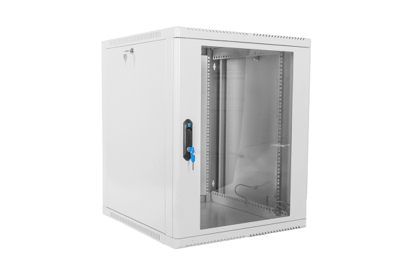Шкаф телекоммуникационный настенный сварной 12U (600 × 500) съёмные стенки, дверь стекло Фото