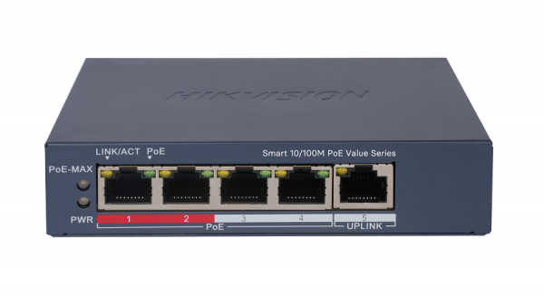 DS-3E1105P-EI/M(V2) 4-портовый коммутатор Fast Ethernet POE Фото