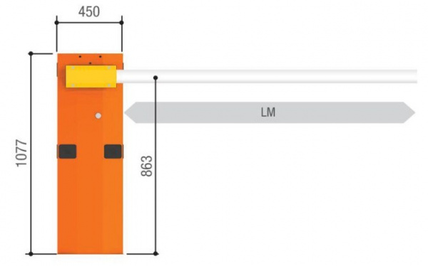 G5000 - Тумба шлагбаума G5000 для левостороннего монтажа Фото G5000 - Тумба шлагбаума G5000 для левостороннего монтажа Фото