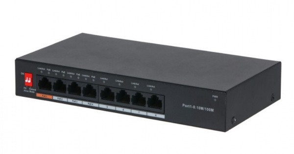 DH-PFS3008-8ET-60 8-портовый неуправляемый коммутатор с РоЕ Фото