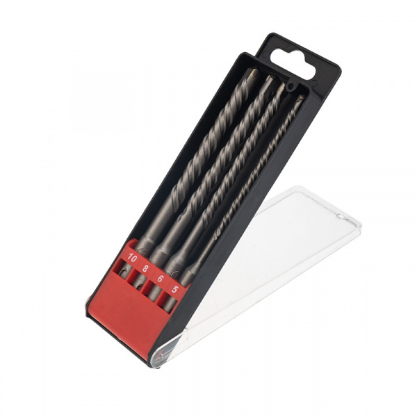 Набор буров по бетону 5-6-8-10х160 мм, 4 шт., в пластиковой коробке SDS PLUS REXANT Фото