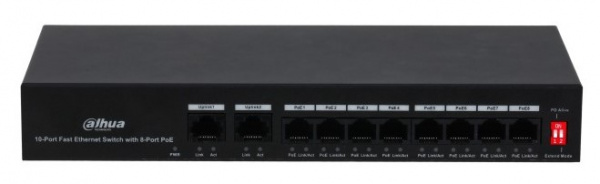 DH-PFS3010-8ET-65 8-портовый неуправляемый коммутатор с РоЕ Фото
