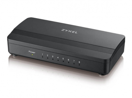 Коммутатор Zyxel GS-108S v2, 8 портов 1000 Мбит/с, настольный, c приоритетными портами Фото