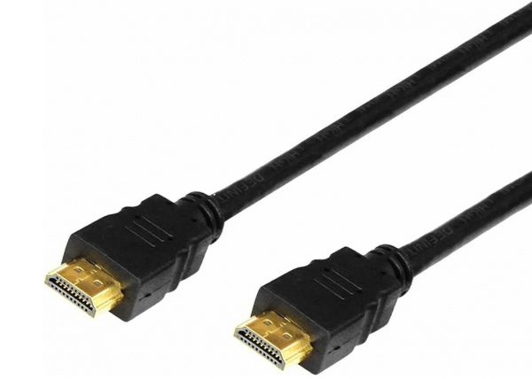 Шнур HDMI - HDMI с фильтрами, длина 1 метр (GOLD) (PVC пакет) REXANT Фото