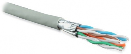 Кабель витая пара Hyperline UFTP4-C6A-S23-IN-LSZH-GY-500, Cat6а U/FTP, (10GBE), (500 м) Фото