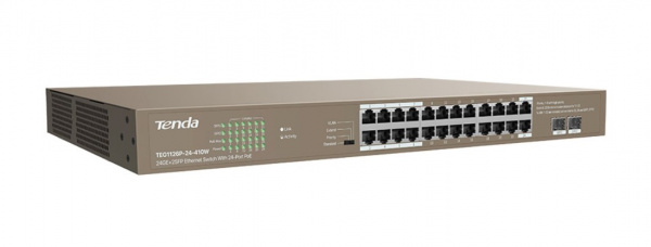TEG1126P-24-410W 24-портовый неуправляемый коммутатор PoE Фото