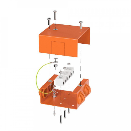 Коробка металлическая огнестойкая 70-0240-FR2.5-6 Е15-Е120 80х80х35 Промрукав Фото
