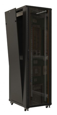 Hyperline TTB-4281-AS-RAL9004 Шкаф напольный 19-дюймовый, 42U, 2055x800х1000 мм (ВхШхГ) Фото