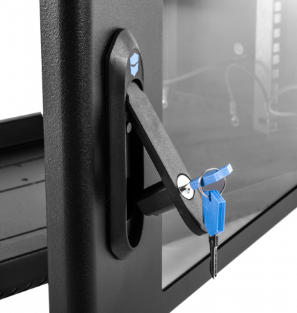 Шкаф телекоммуникационный настенный сварной 9U (600 × 500) съёмные стенки, дверь стекло, чёрный Фото