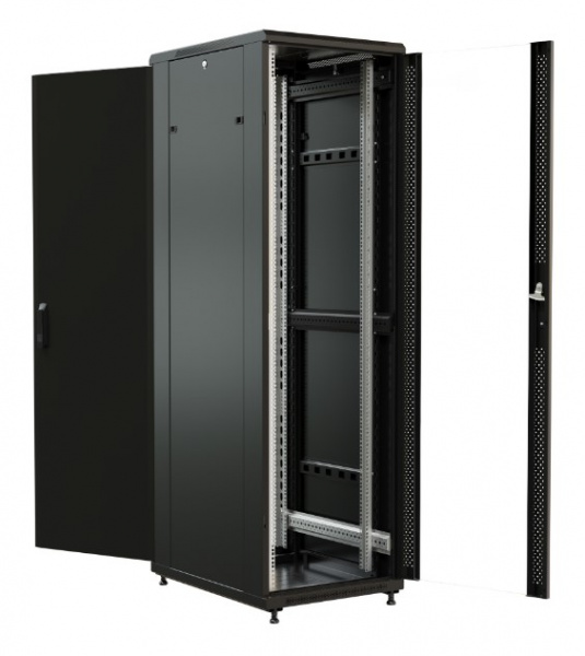 WR-TT-4266-AS-RAL9004 Шкаф напольный 19-дюймовый, 42U, 2055x600х600 мм (ВхШхГ) Фото