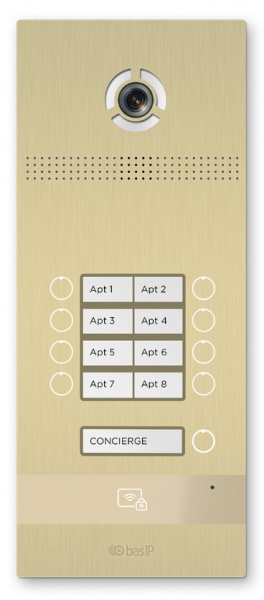 BI-08FB GOLD Вызывная панель на 8 абонентов Фото BI-08FB GOLD Вызывная панель на 8 абонентов Фото