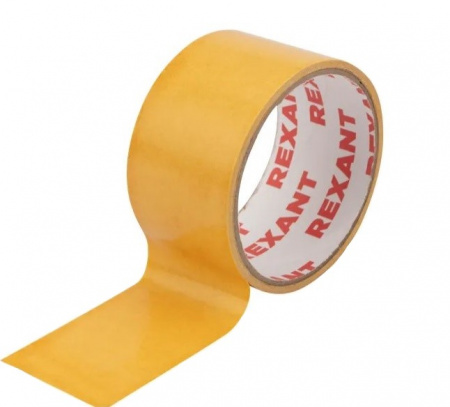 Двухсторонний скотч REXANT, полипропиленовая основа, 48 мм, ролик 5 м Фото