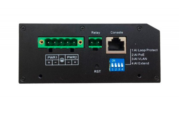 AT-NS-4GP-2GS/I-120 (F) 4 портовый промышленный РoЕ коммутатор Фото