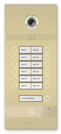 BI-12FB GOLD Вызывная панель на 12 абонентов Фото